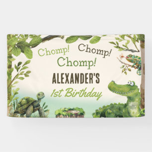 Swamp Reptile 1st Birthday Party  Banner