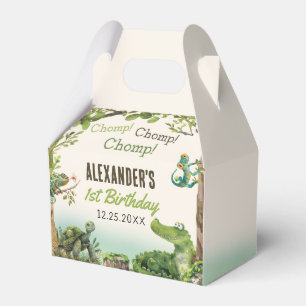 Swamp Reptile 1st Birthday Party Favour Box
