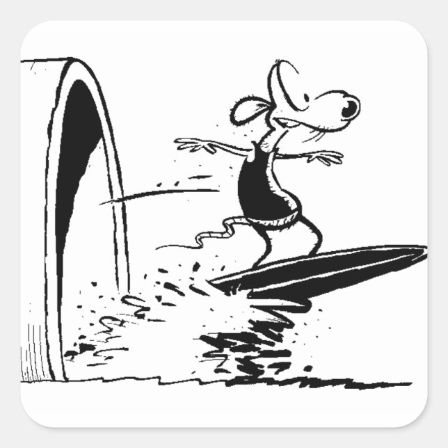 Swamp Sludge Surfing Rat Sticker (Front)