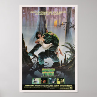 Swamp Thing  Vintage Fold Lines Poster