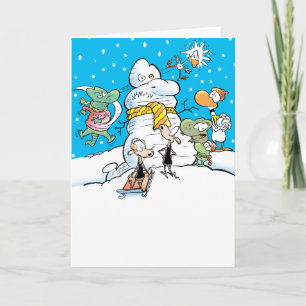 Swamp White Christmas Card