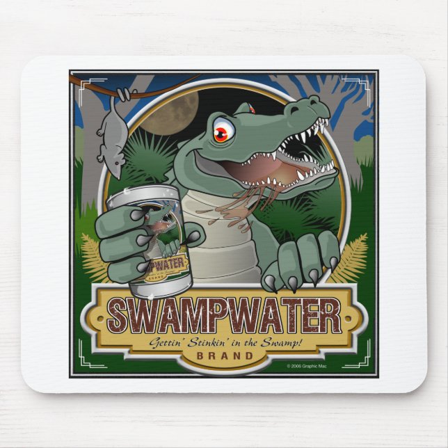Swampwater Gator Mouse Mat (Front)
