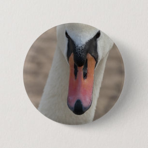 Swan 6 Cm Round Badge