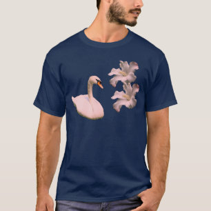 Swan And Hibiscus Flower Nature T-Shirt