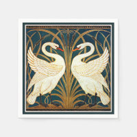 Swan and Rush and Iris, vintage design