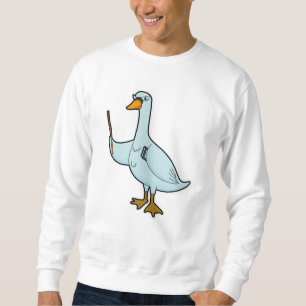 Swan as Teacher with Book & Pointer Sweatshirt