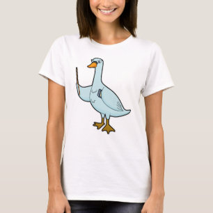 Swan as Teacher with Book & Pointer T-Shirt