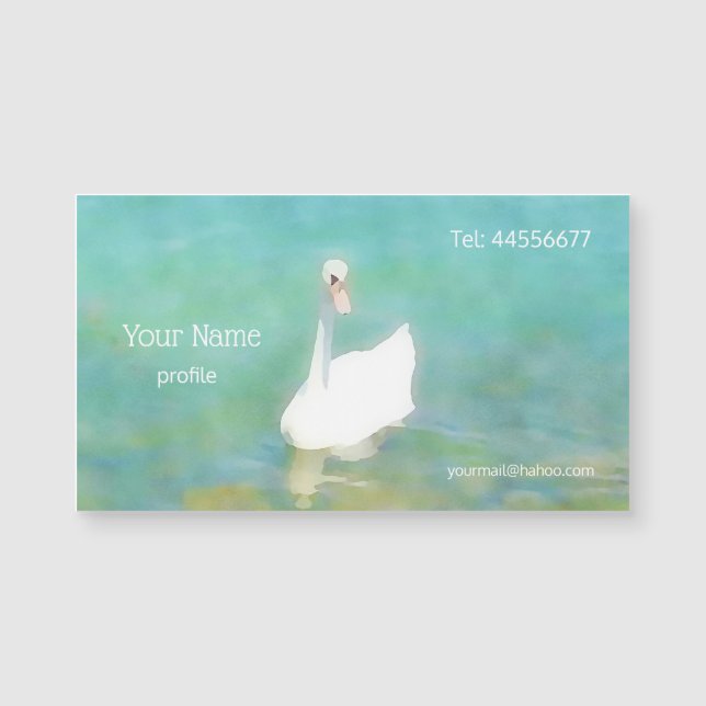 Swan at Lake Balaton - watercolor (Front)