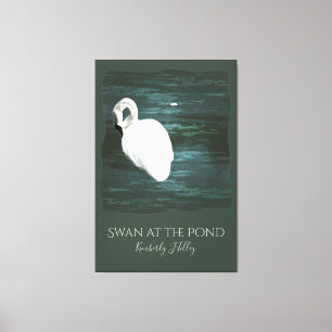 Swan at the Pond Canvas Print