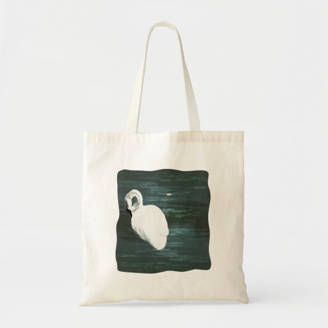 Swan at the Pond Tote Bag (Front)