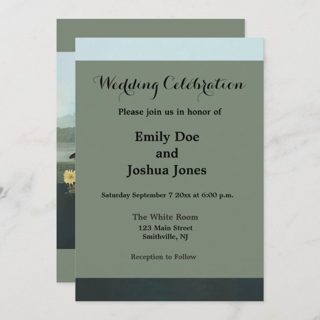 swan audubon bird white water swans invitation (Front/Back)