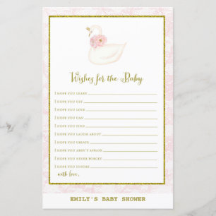 Swan Baby Shower Game PRINTED