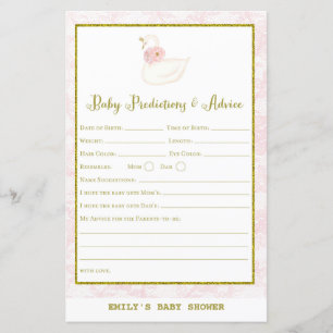 Swan Baby Shower Game PRINTED