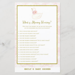 Swan Baby Shower Game PRINTED
