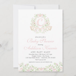 Swan Baby shower invitation