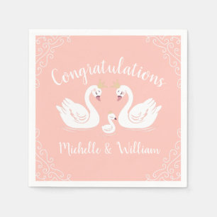 Swan Baby Shower Napkin