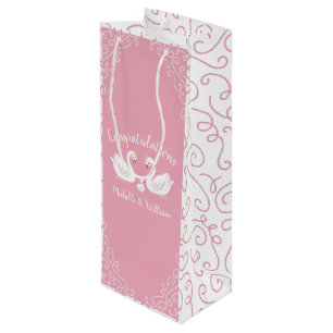Swan Baby Shower Vintage Wine Gift Bag