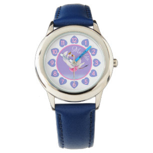 Swan ballerina on lake watercolor whimsy purple watch