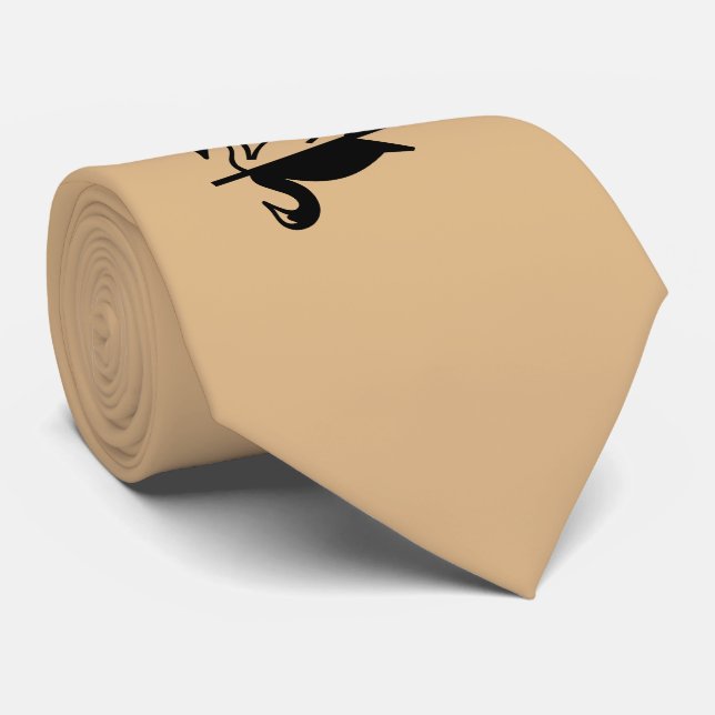 Swan Beige Mens Tie (Rolled)
