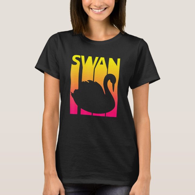 Swan Bird Retro Costume T-Shirt (Front)