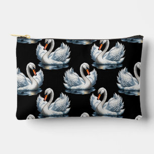 Swan Birds Pattern Design Accessory Pouch