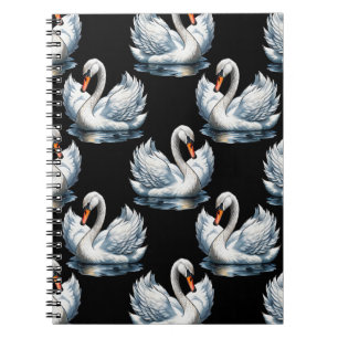 Swan Birds Pattern Design Notebook