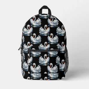 Swan Birds Pattern Design Printed Backpack