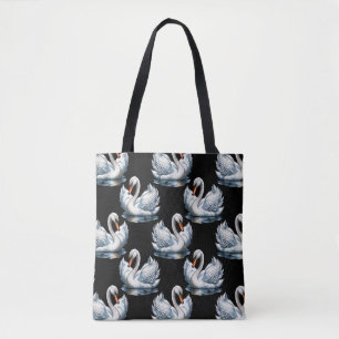 Swan Birds Pattern Design Tote Bag