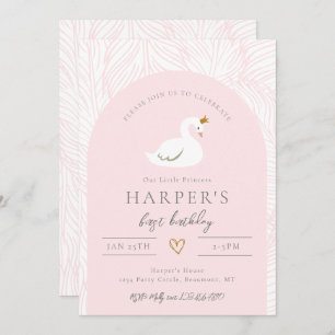 Swan Birthday Invitation   Swan Invitations