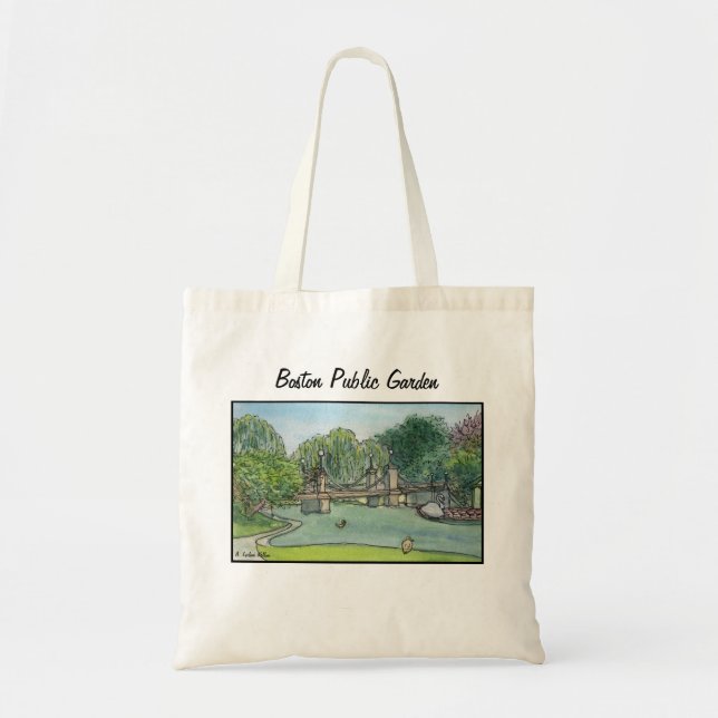 Swan Boats Boston Public Garden Tote Bag (Front)