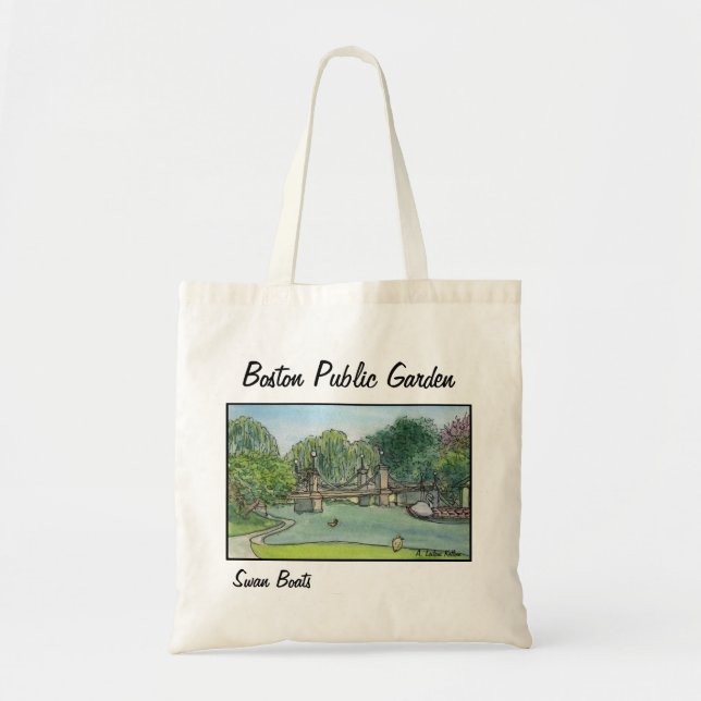 Swan Boats Boston Public Garden Tote Bag (Front)