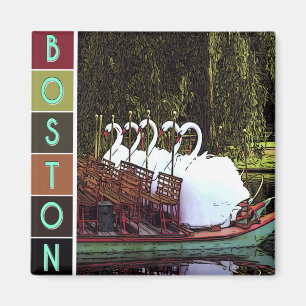 Swan Boats in Summer - Boston Magnet