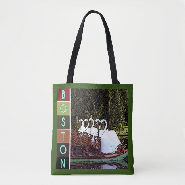 Swan Boats in Summer - Boston Tote Bag (Front)