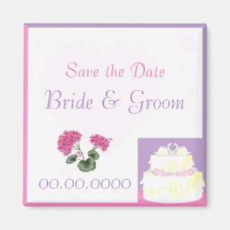 Swan Cake Wedding Favour or Save the Date Magnet