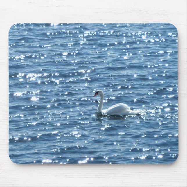 Swan, Cardiff Bay, Cardiff, Wales Mouse Mat (Front)