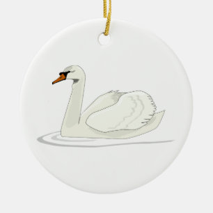 Swan Ceramic Tree Decoration