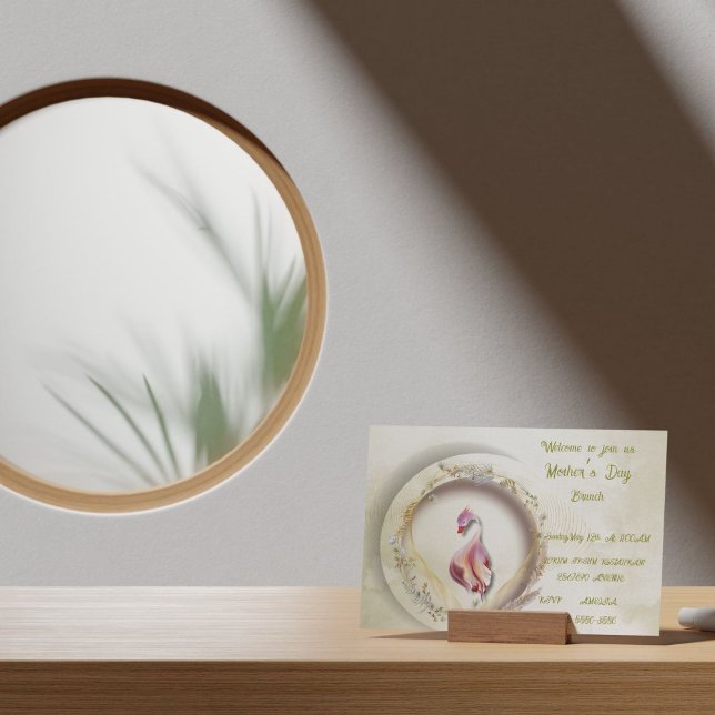 Swan chic MOTHER party  Invitation (Creator Uploaded)