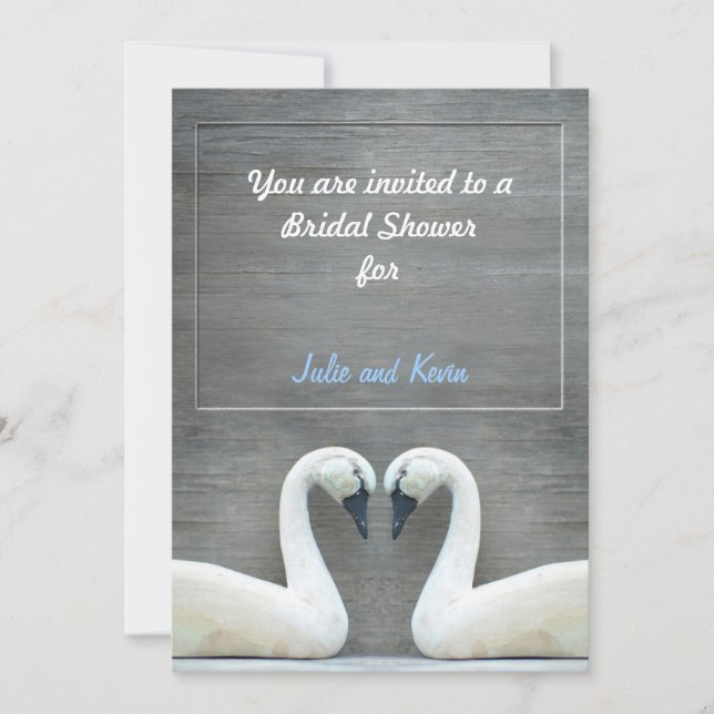 Swan country Bridal Shower invitations (Front)