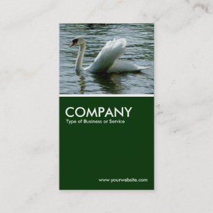 Swan - Dark Green Business Card