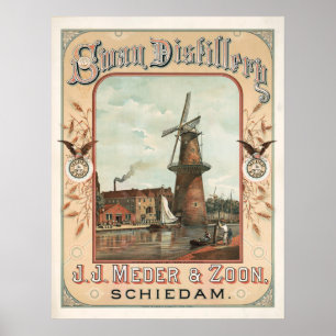 Swan Distillery, J.J. Meder & Zoon, Schiedam Poster
