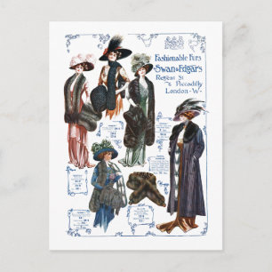 Swan & Edgar’s Fashionable Furs #A Postcard