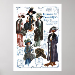 Swan & Edgar’s Fashionable Furs #A Poster