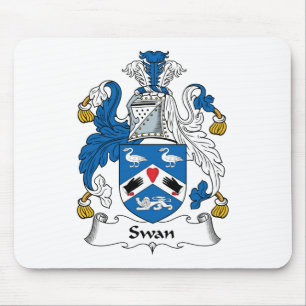Swan Family Crest Mouse Mat