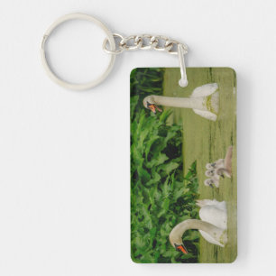 Swan Family Key Ring
