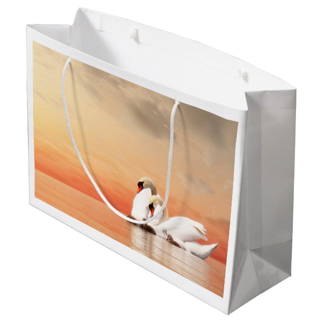 Swan family large gift bag (Back Angled)