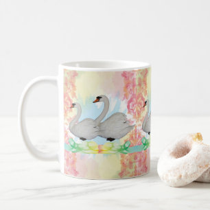 Swan Floral Mug