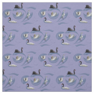 Swan Frenzy Fabric (Lilac)