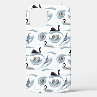 Swan Frenzy iPhone 12 Case (choose colour)