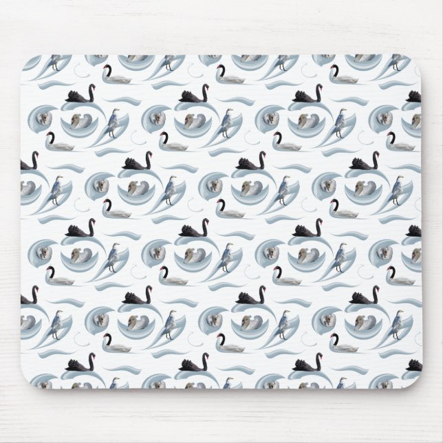 Swan Frenzy Mousemat (choose colour) (Front)