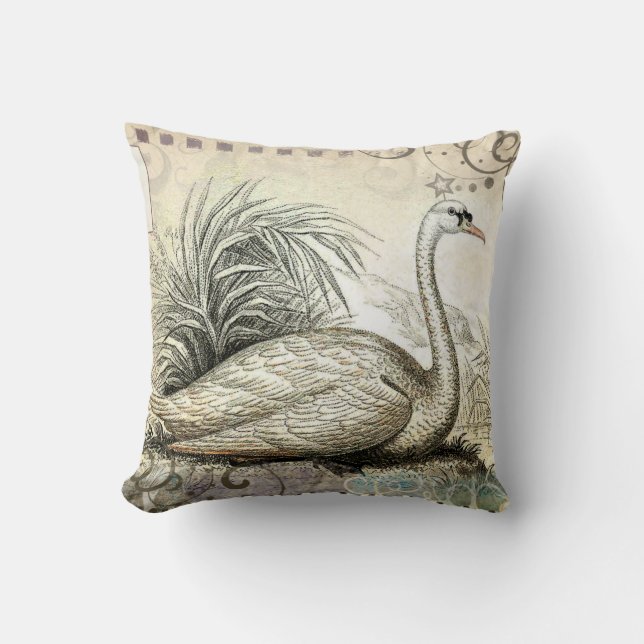 Swan Graphic Cushion (Front)